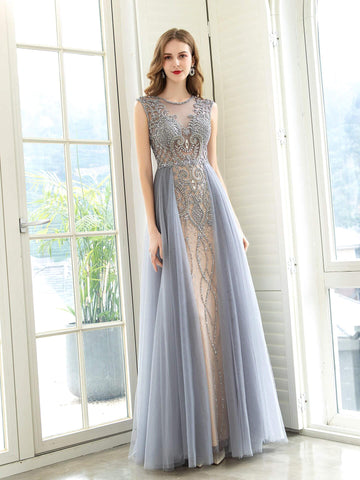 Baoleely Mermaid / Trumpet Luxurious Glittering Fairy Sexy Formal Evening Dresses Prom Dresses Sleeveless