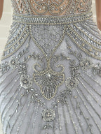 Baoleely Mermaid / Trumpet Luxurious Glittering Fairy Sexy Formal Evening Dresses Short Sleeves