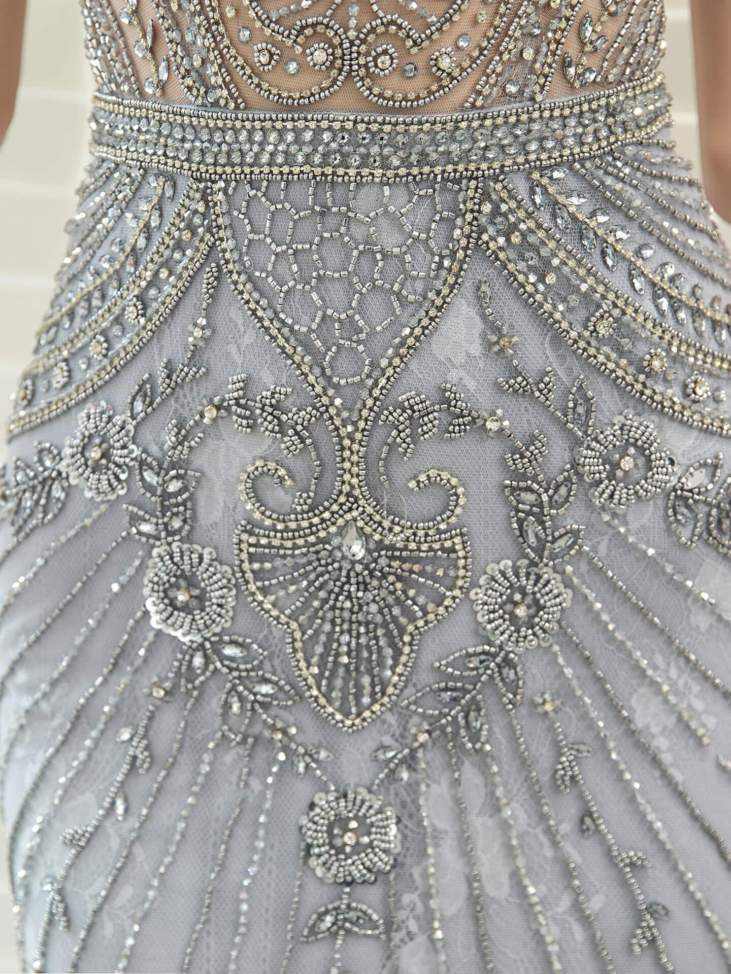 Baoleely Mermaid / Trumpet Luxurious Glittering Fairy Sexy Formal Evening Dresses Short Sleeves
