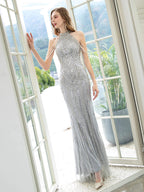 Baoleely Mermaid / Trumpet Luxurious Glittering Fairy Sexy Formal Evening Dresses Sleeveless Floor Length