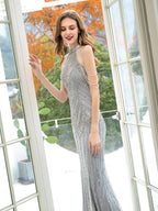 Baoleely Mermaid / Trumpet Luxurious Glittering Fairy Sexy Formal Evening Dresses Sleeveless Floor Length