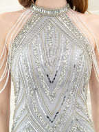 Baoleely Mermaid / Trumpet Luxurious Glittering Fairy Sexy Formal Evening Dresses Sleeveless Floor Length