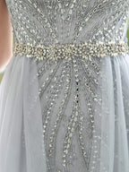 Baoleely Mermaid / Trumpet Luxurious Glittering Fairy Sexy Formal Evening Dresses Cap Sleeves Floor Length
