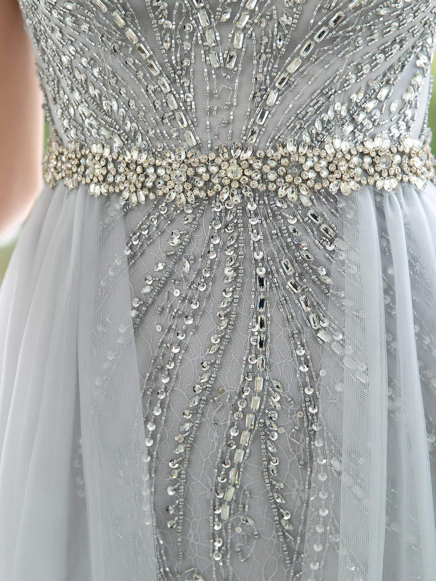 Baoleely Mermaid / Trumpet Luxurious Glittering Fairy Sexy Formal Evening Dresses Cap Sleeves Floor Length