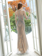Baoleely Mermaid / Trumpet Beaded Luxurious Sexy Formal Evening Dresses