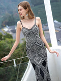 Baoleely Mermaid / Trumpet Beaded Luxurious Sexy Formal Evening Dresses Spaghetti Strap Sleeveless Floor Length Prom Dresses