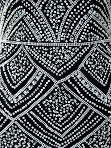 Baoleely Mermaid / Trumpet Beaded Luxurious Sexy Formal Evening Dresses Spaghetti Strap Sleeveless Floor Length Prom Dresses