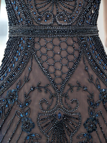 Baoleely Mermaid / Trumpet Beaded Luxurious Sexy Formal Evening Dresses Cap Sleeveless Floor Length Prom Dresses