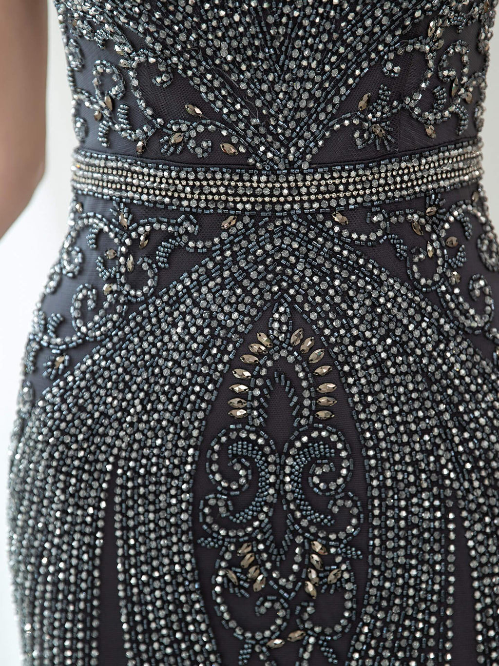 Baoleely Mermaid / Trumpet Beaded Luxurious Sexy Formal Evening Dresses Cap Sleeve Floor Length Prom Dresses