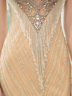 Baoleely Mermaid / Trumpet Beaded Luxurious Sexy Formal Evening Dresses Sleeveless Floor Length Prom Dresses