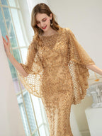 Baoleely Mermaid / Trumpet Beaded Luxurious Fashion Formal Evening Dresses Long Sleeve Floor Length Prom Dresses