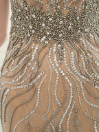 Baoleely Mermaid V-neck Beaded Luxurious Fashion Formal Evening Dresses Sleeveless Floor Length Prom Dresses
