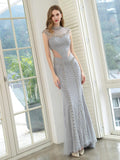 Baoleely Mermaid Beaded Luxurious Fashion Formal Evening Dresses Sleeveless Floor Length