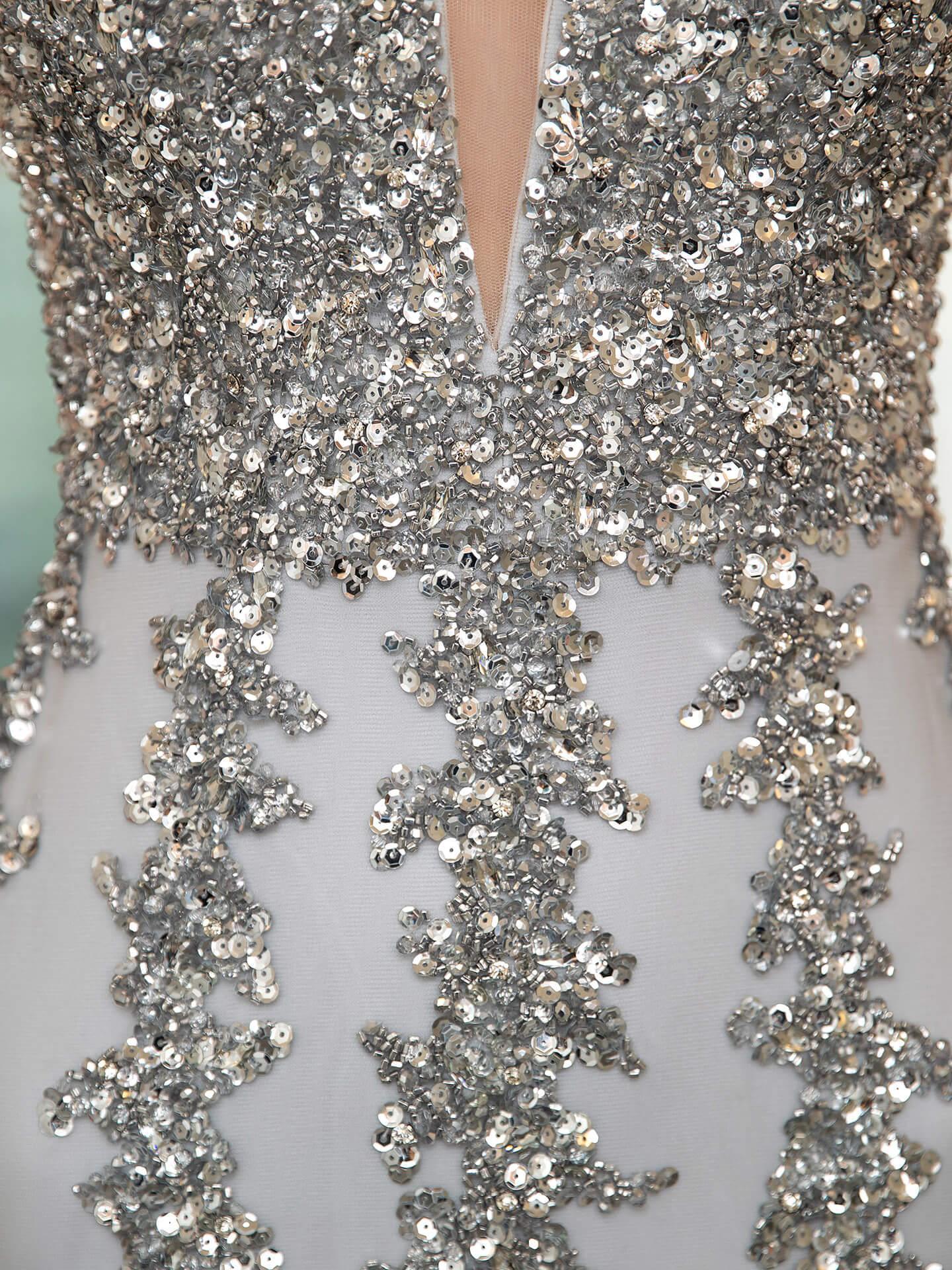 Baoleely Mermaid V-neck Beaded Luxurious Fashion Formal Evening Dresses Sleeveless Floor Length