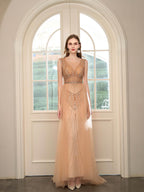 Baoleely Mermaid Beaded Luxurious Fashion Formal Evening Dresses Sleeveless Floor Length