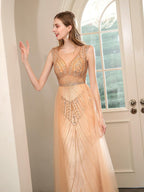 Baoleely Mermaid Beaded Luxurious Fashion Formal Evening Dresses Sleeveless Floor Length