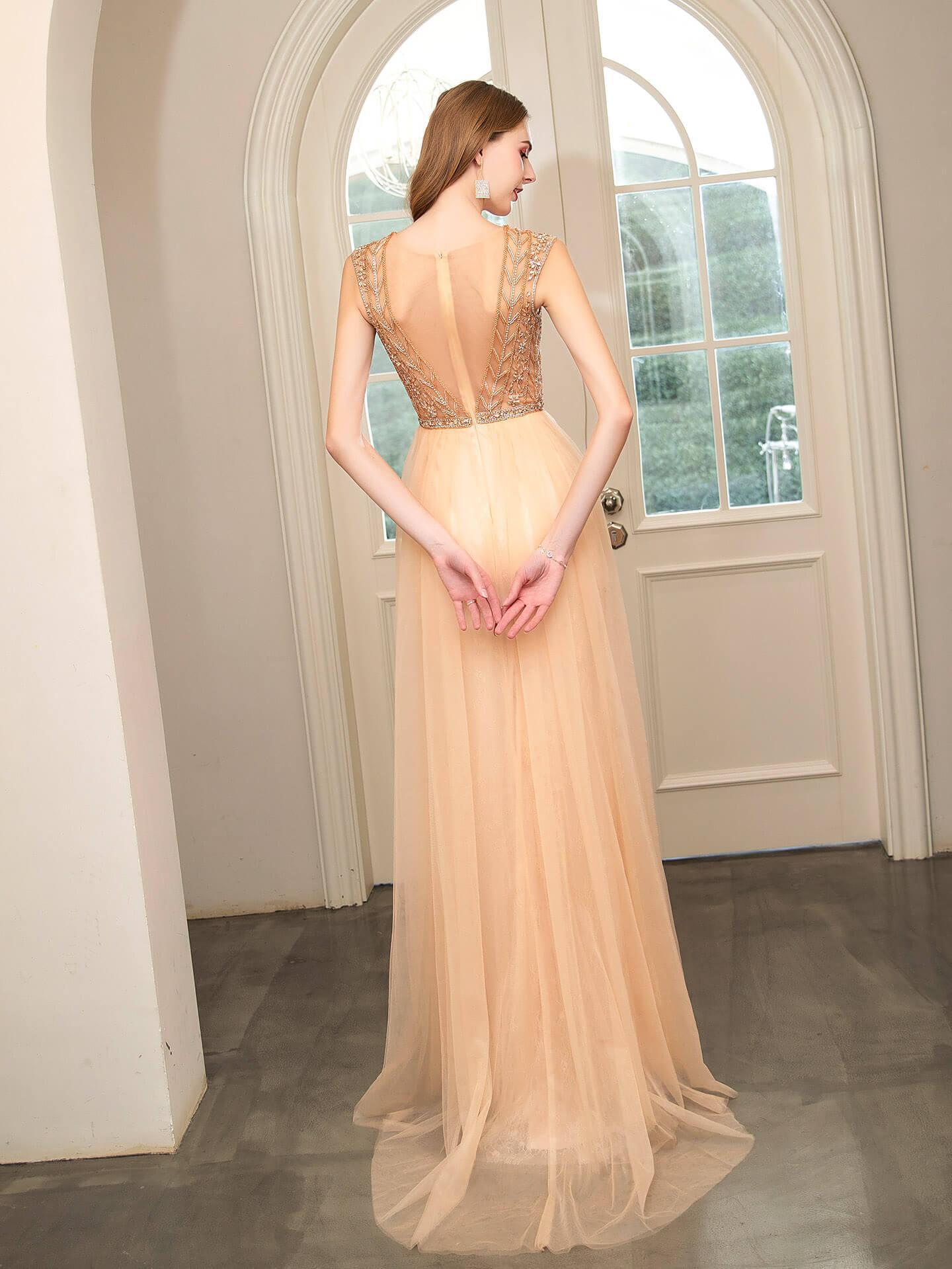 Baoleely Mermaid Beaded Luxurious Fashion Formal Evening Dresses Sleeveless Floor Length