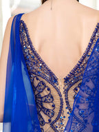 Baoleely Mermaid V-neck Beaded Luxurious Fashion Formal Evening Dresses Sleeveless Floor Length