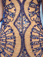 Baoleely Mermaid V-neck Beaded Luxurious Fashion Formal Evening Dresses Sleeveless Floor Length