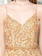 Baoleely Mermaid Beaded Luxurious Fashion Formal Evening Dresses Spaghetti Strap Sleeveless Floor Length