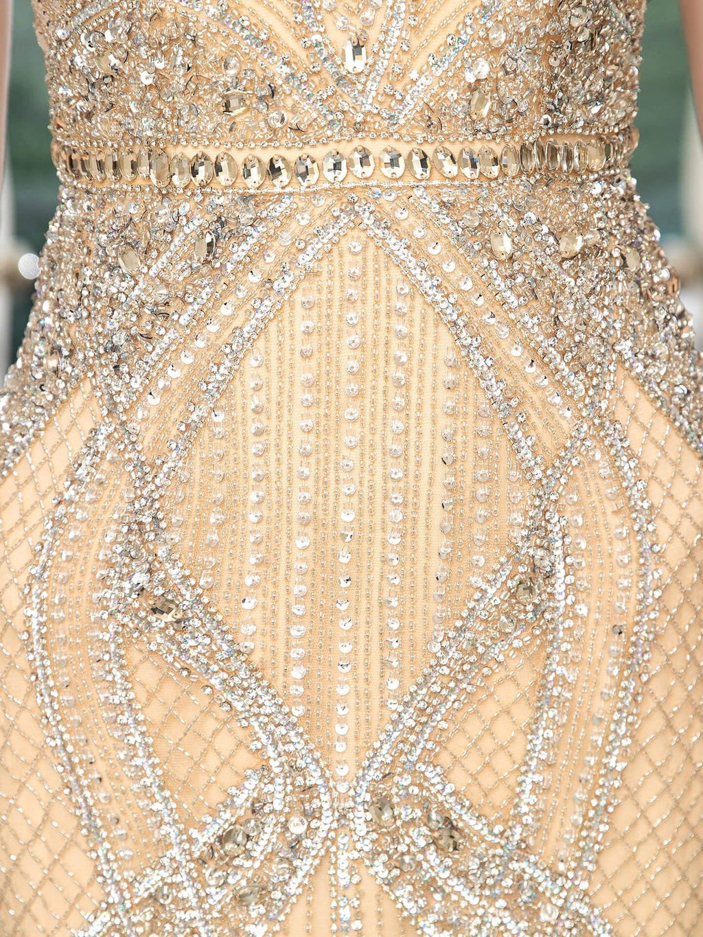 Baoleely Mermaid V-neck Beaded Luxurious Fashion Formal Evening Dresses Sleeveless Floor Length