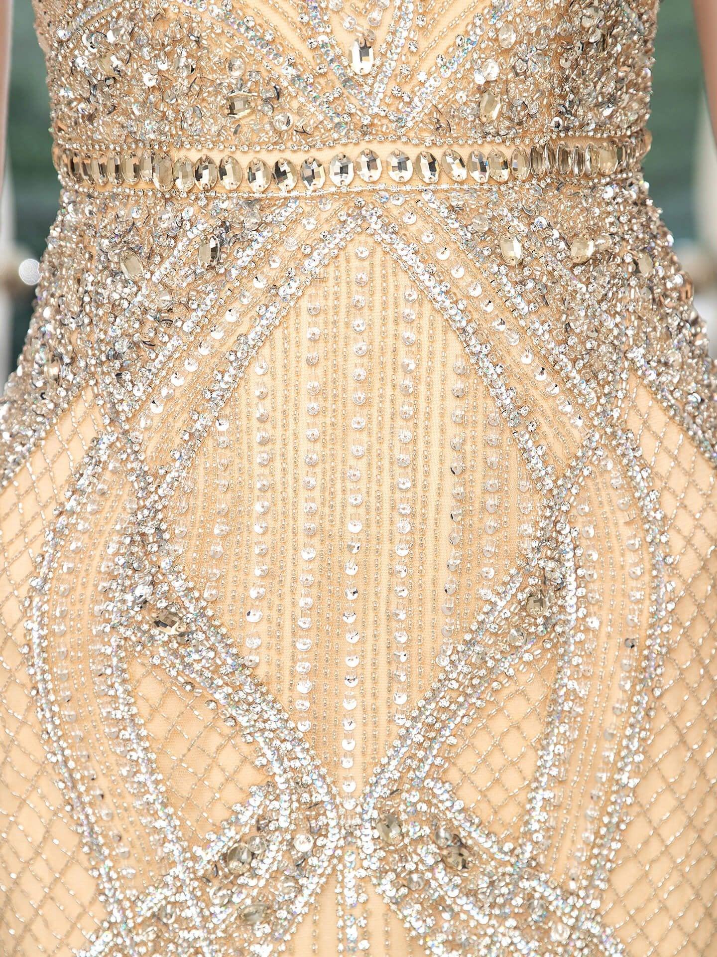 Baoleely Mermaid V-neck Beaded Luxurious Fashion Formal Evening Dresses Sleeveless Floor Length