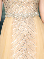 Baoleely Mermaid Beaded Luxurious Fashion Formal Evening Dresses Cap Sleeve Floor Length