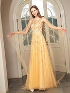 Baoleely A-line Beaded Luxurious Fashion Formal Evening Dresses Sleeveless Floor Length Prom Dresses