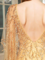 Baoleely A-line Beaded Luxurious Fashion Formal Evening Dresses Sleeveless Floor Length Prom Dresses