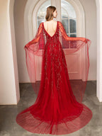 Baoleely A-line Beaded Luxurious Fashion Formal Evening Dresses Sleeveless Floor Length Prom Dresses