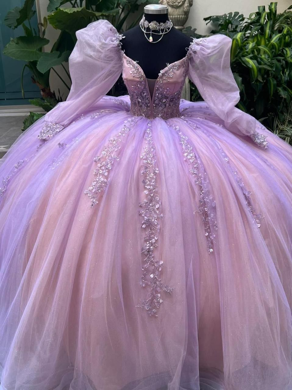 Vestido de baile de tul vintage, vestido de quinceañera, vestido de princesa Y2353