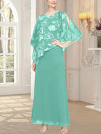 Robe longue en maille pailletée avec corsage asymétrique original 
