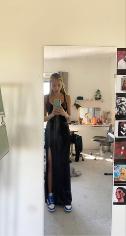 Elegant Black Long Prom Dress With Split Black Evening Gown Y7250