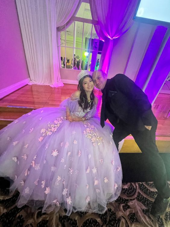 Impresionante vestido de baile con apliques de tul, vestido de princesa, vestido para quinceañera Y6758