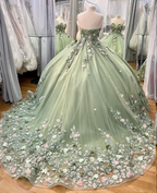 Vestido de gala floral 3D con hombros descubiertos, vestido para quinceañera, vestido de 16 años Y2264