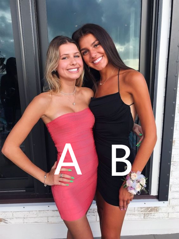 Sexy Black Short Homecoming Dress Black Dress Y2116