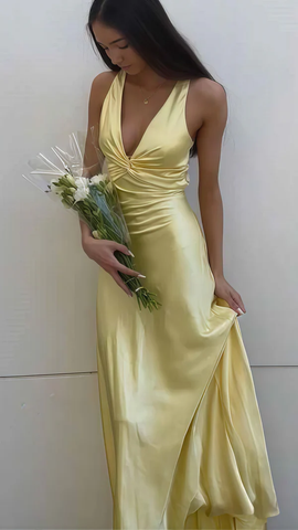 Sexy Backless Mermaid Party Prom Dress Formal Satin Evening Gown Y8119