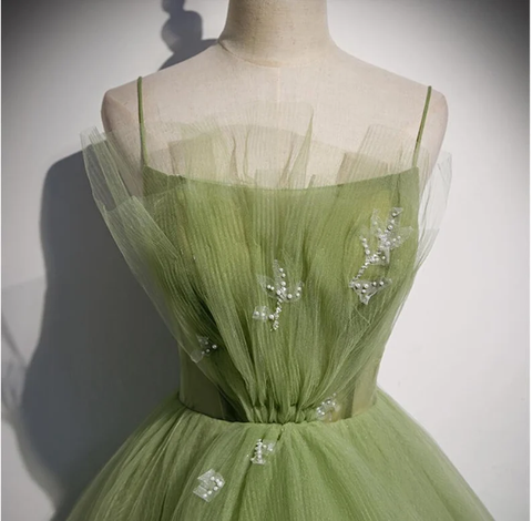 Vestido de noche formal para niñas, vestido de graduación para mujer, vestido largo verde para fiesta Y4379