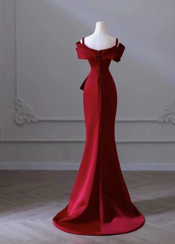 Robe de soirée rouge élégante pour femme, robe élégante haut de gamme Y6959