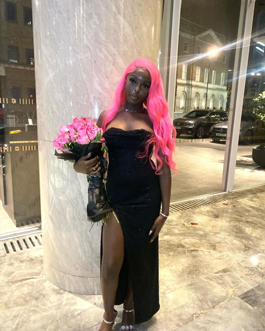 Robe de soirée fourreau/colonne noire charmante avec fente Y4244