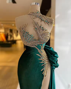 Robes de bal vertes, robes de bal sexy, robes de soirée pas chères, robes de soirée fendues sur le côté, nouveautés robes de soirée Y522