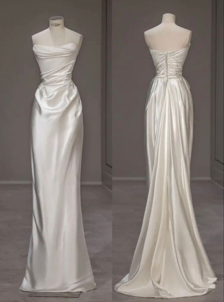 Vestido de novia bohemio sin mangas estilo sirena, vestido de fiesta de princesa de playa Y4610