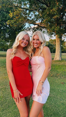 Ravissante robe rouge bustier pour bal de promo, robe rouge cocktail Y4180