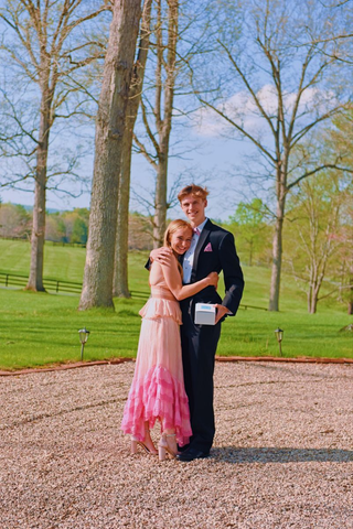 Vestido de fiesta degradado corte A, vestido de noche moderno Y5127