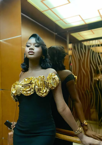 Gorgeous Black Off The Shoulder Flowers Long Evening Dress Mermaid Prom Dress Y8476