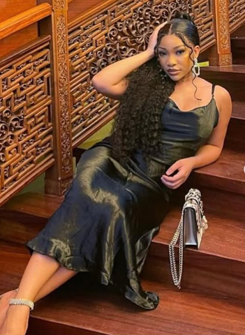 Robe de soirée rétro sexy en satin à bretelles pour femme, dos nu, moulante à fines bretelles Y4133