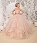 Vestidos de niña de las flores con apliques de encaje 