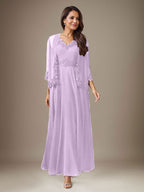 Robe prune trapèze en mousseline à sequins 