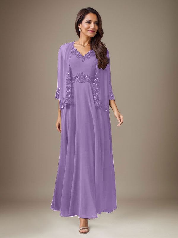 Robe prune trapèze en mousseline à sequins 