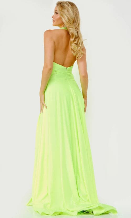 Vestido halter verde lima SYP77